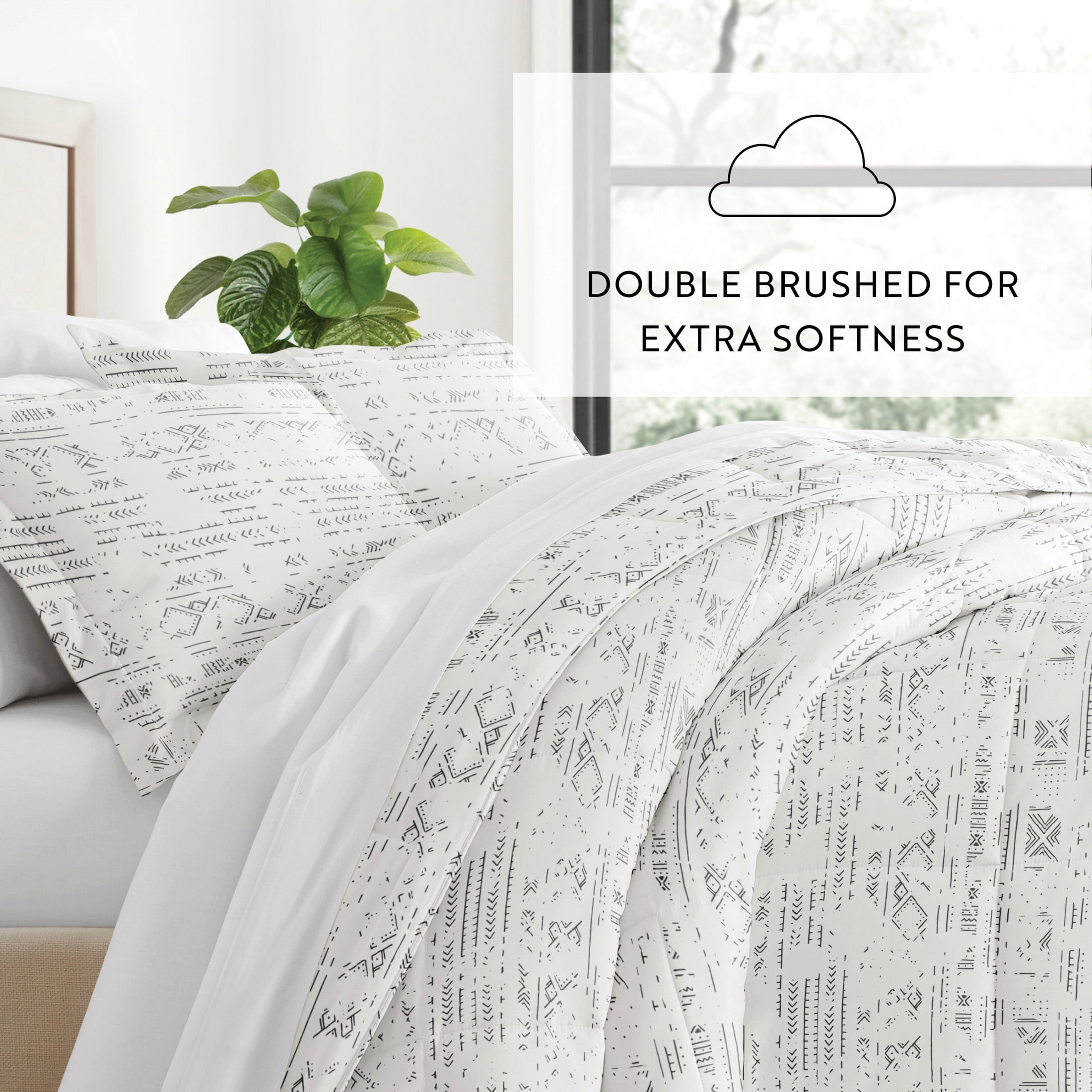 All Season Ultra Soft Comforter Set Down-Alternative Bedding in Distressed Field for King/Cal King by Comfort Canopy
