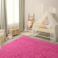 thumbnail image 5 of Homore Cute Fluffy Carpet Soft Washable Area Rugs for Bedroom/ Living Room Decoration, 6' x 9' , Hot-Pink, 5 of 7