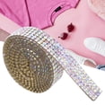 thumbnail image 4 of Rhinestone Trim, Rhinestone Chain 5 Rows 1m Rhinestone Trim Ribbon Hot Fix Crystal Chain Trim Crystal Chain Trim Garment Accessories Decoration, 4 of 7