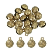 Uxcell 16 Pcs Vintage Mini Brass Bells, 20mm Jingle Bells for Crafts, Small Tibetan Craft Bell for Jewelry Making DIY Crafts Charm Pendants Wind Chimes Home Decoration, Bronze