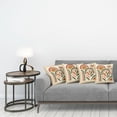 thumbnail image 3 of Ambesonne Monstera Throw Pillow Cover Pack of 4, Boho Mid Century Abstract, 4 Pcs-36"x36", Dark Rust Beige Green, 3 of 5