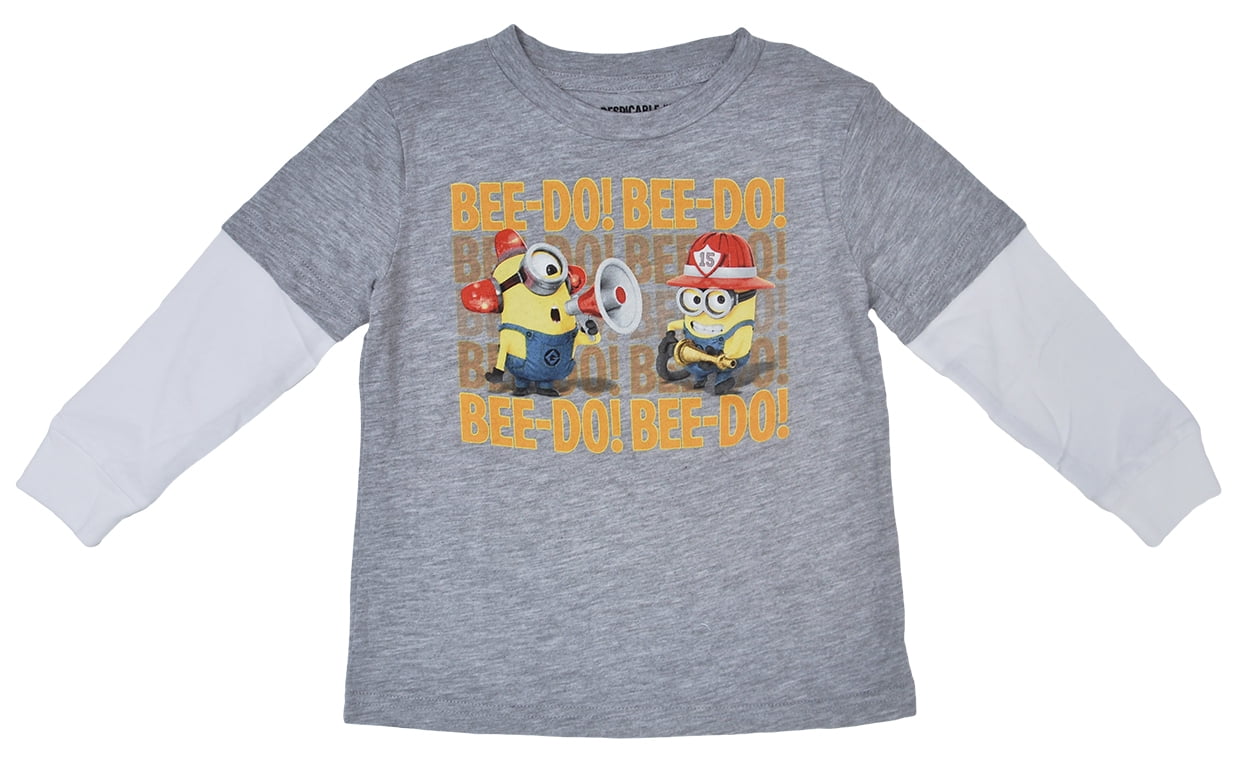 New boys licensed Despicable Me Minions t-shirts long sleeve crew neck cotton