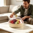thumbnail image 5 of Clear Candy Bowl with Secure Lid, Large Transparent Fruit Serving Bowl, Food Grade Storage Container for Snacks, Cookie, Coffee Table Home Decor, 5 of 5