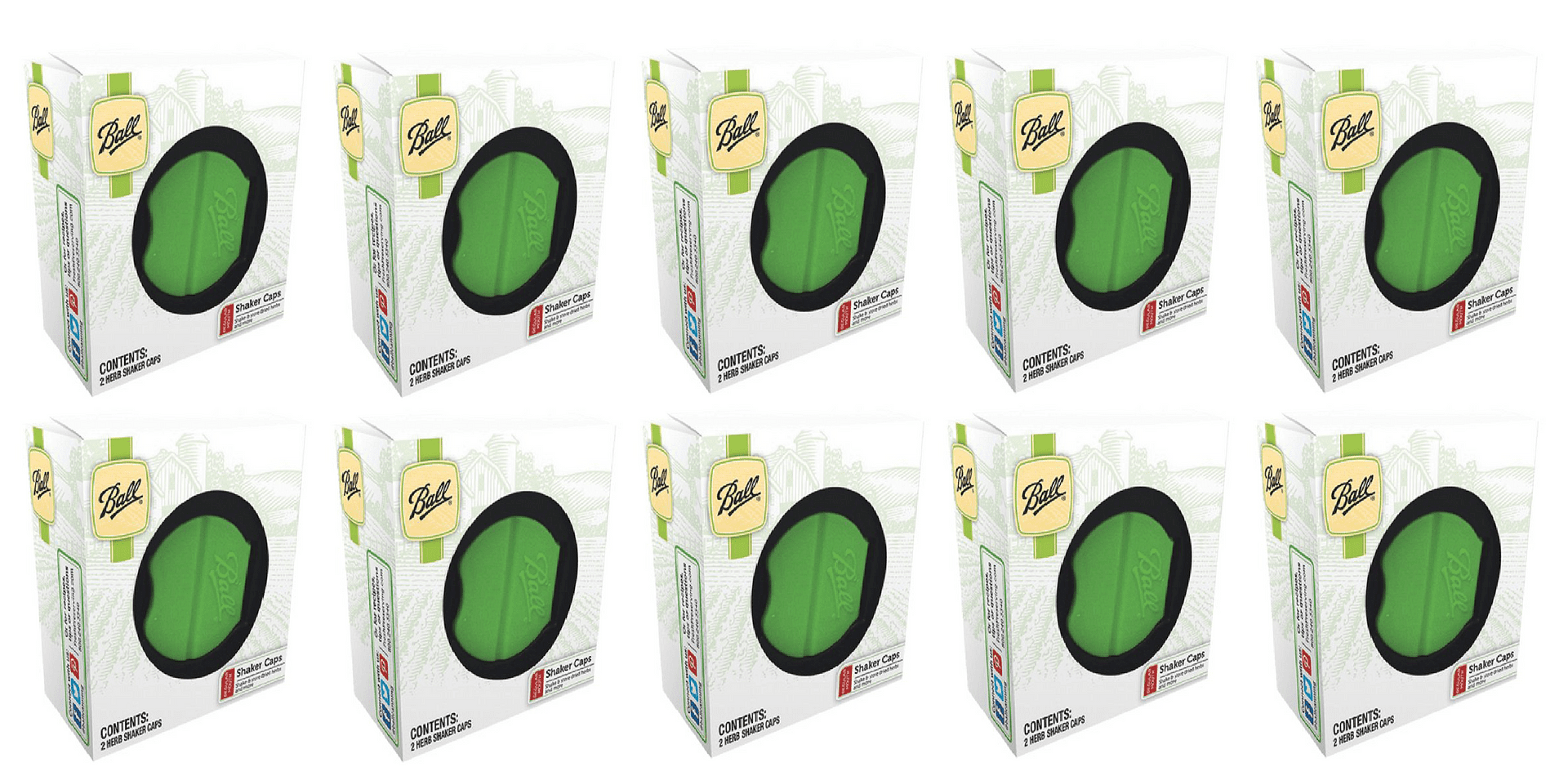 Ball Herb Shaker with Lids, 20 Count (10 Pack)