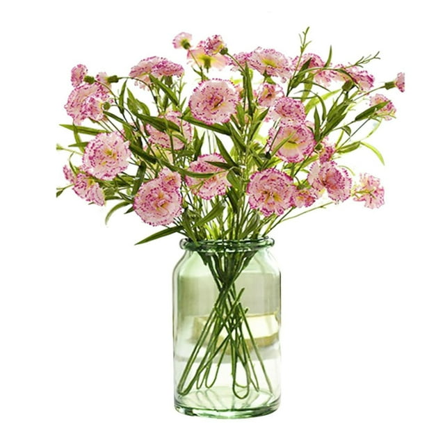 ICQOVD 1PCS Artificial Flower Carnation 6 Heads Home Decoration, Mother's Day Gift Feat