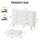 thumbnail image 2 of Spacious moderno 6-cajón de madera cómoda con gold handles: deep cajones para dormitorio, sala de estar, y entrada, 2 of 7