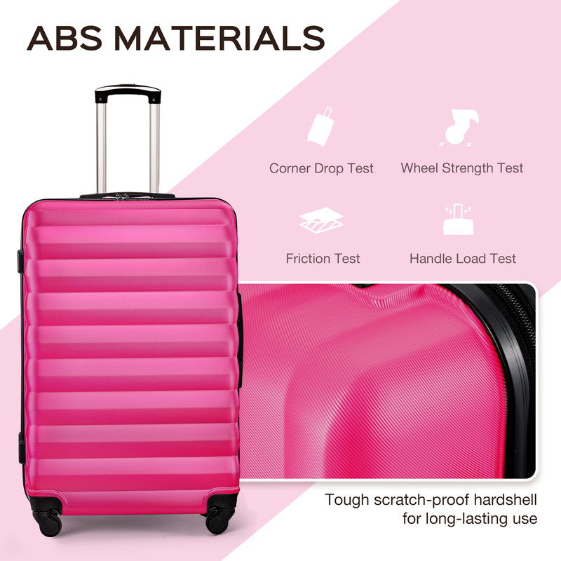 Gowill 9-Piece Hardside Luggage Set with Packing Cubes, Rose photo 3