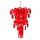 thumbnail image 4 of Linternas de fieltro, 2 juegos de farolillos rojos tradicionales del festival chino de manta con decoración de personajes de fortuna y riqueza, significa festivo y auspicioso Amonsee NO, 4 of 6