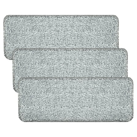 3 Pcs Floor Mop Part Replacement Heads Dry Fiber Pads Spray