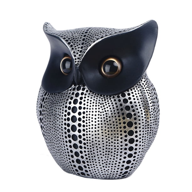 Estatua de búho de resina para decoración del hogar, 14,5 cm