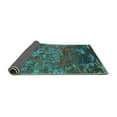 thumbnail image 2 of Ahgly Company Indoor Square Oriental Turquoise Blue Industrial Area Rugs, 4' Square, 2 of 4