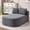 DARK GREY, variant on Newest Oversized Corduroy Chaise Lounge and Sleeper Sofa, Twin Bed with Pillows, Black, No Assembly Required