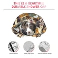 thumbnail image 5 of Kdxio Cute Dog Print Shower Cap for Women,Elastic and Reusable,Double Waterproof Layers Bathing Hat, 5 of 9