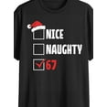 thumbnail image 5 of Men's & Big Men's Graphic Holiday Tee Shirt, 6 7 Meme, Nice or Naughty, Sizes S-3XL, 5 of 5