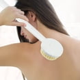 thumbnail image 2 of Unique Bargains Back Scrubber Long Handle Bath Brush Long Handle Brush for Bath Shower 14.57"x2.95"x1.26" White, 2 of 7