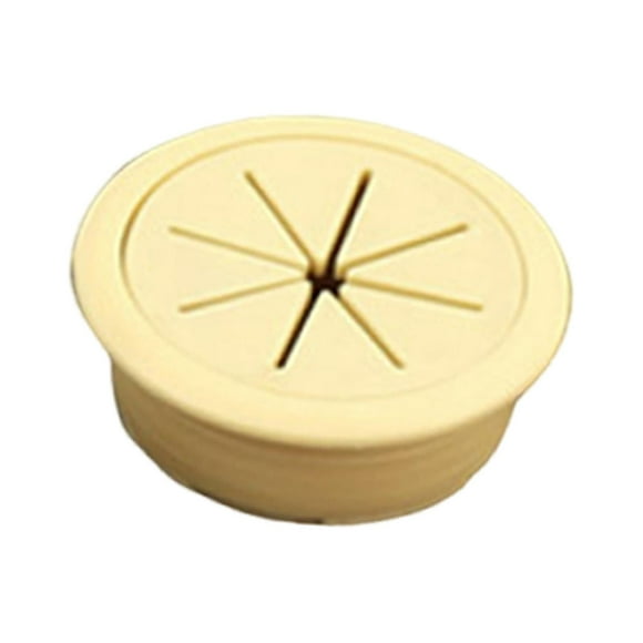 funtasica Cable Hole Cover Desktop Equipment Flexible Desk Grommet for Office PC Desk Yellow