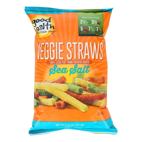 Good Health Sea Salt Veggie Straws - Case of 10 - 6.25 OZ