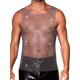 thumbnail image 1 of Camiseta sin mangas brillante de malla para hombre INSPIRE CHIC con strass, camiseta metálica transparente para rave, chaleco plateado, 1 of 6