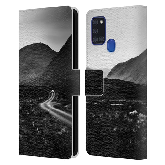 Head Case Designs Officially Licensed Dorit Fuhg Travel Stories Into Glen Etive Leather Book Wallet Case Cover Compatible with Samsung Galaxy A21s (2020)