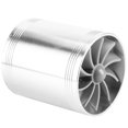 thumbnail image 3 of Turbonador de entrada de aire para coche, turbina de doble ventilador, supercargador, ahorro de combustible de Gas, Turbo plateado, 3 of 7
