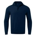 thumbnail image 4 of SAATLERI Mens Quarter Zip Sweater Mock Neck Casual Ribbed Knit Pullover Fall Lightweight Polo Sweaters, 4 of 4