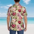 thumbnail image 4 of Fotbe Tulips Flowers Camisa Hawaiana para Hombre Unisex – Camisa Casual de Verano con Botones de Manga Corta de Algodón y Lino,Medium, 4 of 7