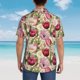 thumbnail image 4 of Balery Tulips Flowers Camisas hawaianas de manga corta para hombre, camisas playeras de corte holgado, camisas de vacaciones con botones,Small, 4 of 7