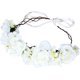thumbnail image 1 of Corona de flores de rosas JanHm Diadema Tocado floral Boho Beige, 1 of 4