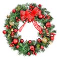 thumbnail image 3 of Christmas Ball Wreath for Front Door, Artificial Garland with Classic Ball Ornaments, Xmas Wreath for Home, Party, and Decorative Hanging, 3 of 6