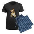 thumbnail image 5 of CafePress - Fawn French Bulldog Women's Dark Pajamas - Women's Short Sleeve Print T-Shirt and Pants Dark Cotton Pajama Set, 5 of 7