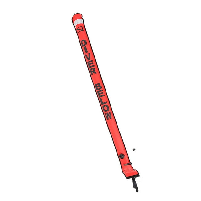 Boya de de superficie de 6 pies (SMB) Tubo de flotador de señal para buceo o esnórquel - rojo shamjiam Boya de marcador de superficie