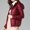 Wine, variant on Women's Short Thin And Thick Korean White Down Padded Jacket Winter Coat plus Size Women Flare Coats for Women Hooded Utility Jacket Full Coats for Women for Ladies Hoods for Jackets Olive Windbreaker