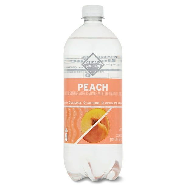 Clear American Peach Sparkling Water, 33.8 fl oz