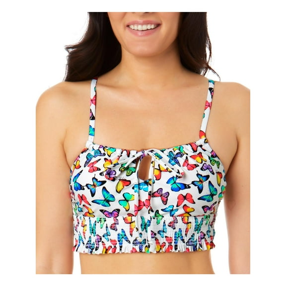 Salt   Cove Womens Butterfly Smock-Front Bikini Swim top