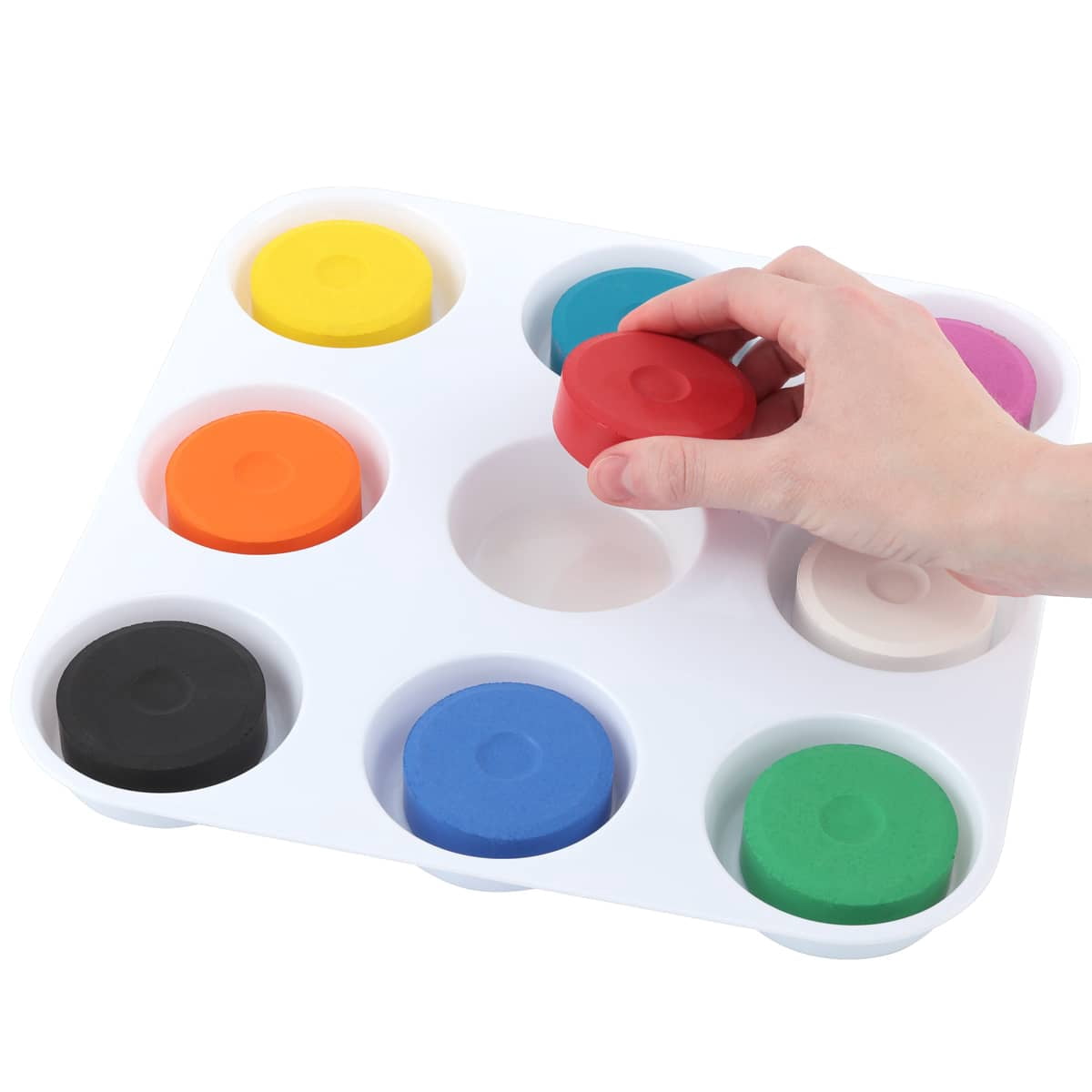 First Impressions Non-Toxic Tempera Paint Cakes - Vibrant Tempera Paint Cakes for All Ages, Safe Painting, Kids Creativity, & More! - 3 Pack