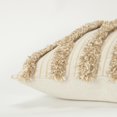 thumbnail image 3 of Donny Osmond Stripe 20" x 20" Poly Filled Pillow with Cotton Canvas Cover-Beige, 3 of 5