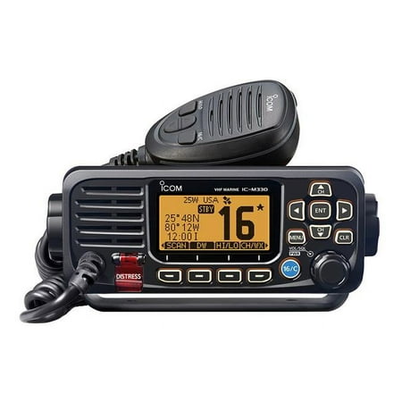 Icom VHF Radio Compact with GPS, Black