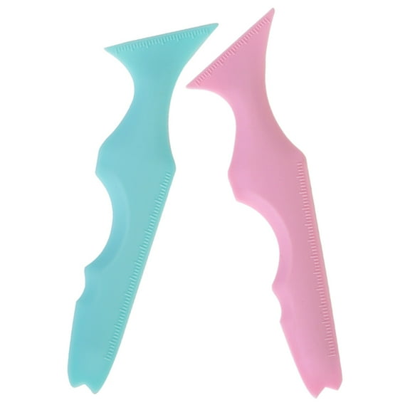 Soimiss MultiFunction Silicone Makeup Stencils for Eyeshadow Eyeliner and Eyebrow Application Assorted Color 2pcs