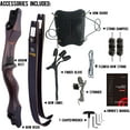 thumbnail image 7 of New Sanlida Hermit X8 Standard ILF Takedown Hunting Recurve Bow for Adults and Hunters, 60 Inch Wooden Recurve Bows Package for Outdoor, Hunting and Practice 25-60Lbs RH Only (50Lbs), 7 of 7