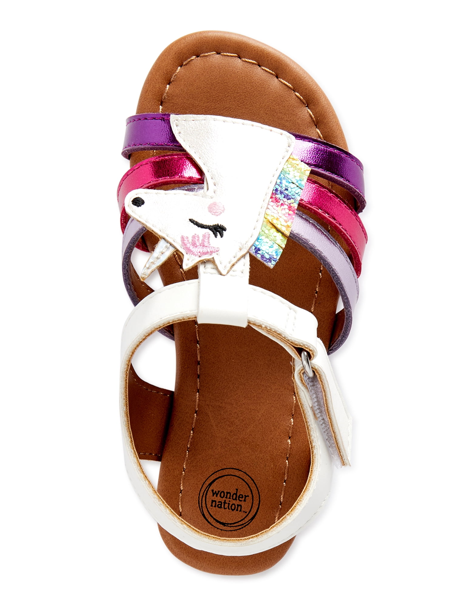 Wonder Nation Toddler Girls Unicorn Sandals
