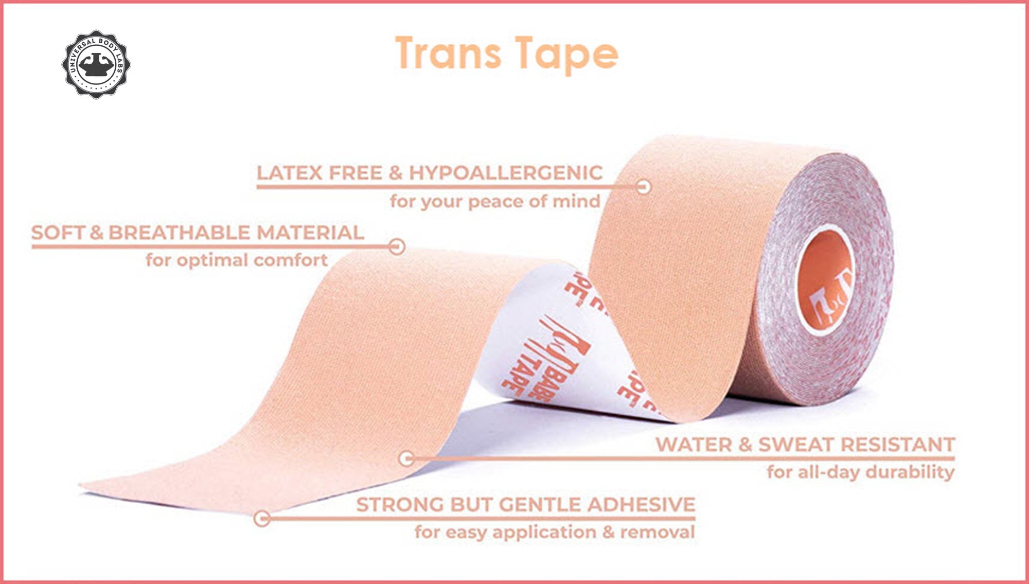 TransGenX 2 Pack 4 Inch Wide FTM Trans Chest Tape - The Best Trans Binding  Tape at  Women's Clothing store