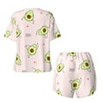 thumbnail image 2 of Sigee Avocado Doing Sport Yoga for Sleepwear Casual Pjs with Pockets Women's Pajamas Sets Shorts 2 Piece Short Sleeve Lounge Sets X-Large, 2 of 9