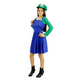 thumbnail image 4 of Disfraz Vestido Luigi Fx Costumes Plomera Verde Adulto Dama Talla chica, 4 of 6