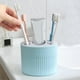 thumbnail image 1 of Porta Cepillos de Dientes y Organizador de Pasta Dental - Estante de Montaje en Pared o Encimera para Almacenamiento en Baño, Plástico, Fácil de Limpiar, Paquete de 1, Rosa Blanco Azul, 1 of 6