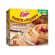 Eggo Thick and Fluffy Original Waffles, Frozen Breakfast, 23.2 oz, 12 Count