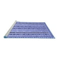 thumbnail image 2 of Ahgly Company Machine Washable Indoor Square Southwestern Blue Country Area Rugs, 4' Square, 2 of 4