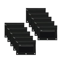 AuroraX 10 Pack Pencil Pouch For 3 Ring Binder,Black Pencil Case Clear,For Study