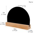 thumbnail image 3 of 4x Mini Tableau Noir Amovible en Bois Double Base en Bois Demi-Rond Tableau de Messages+base, 3 of 9