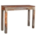 thumbnail image 1 of Console/bureau moderne rustique en bois massif – gris, 1 of 7