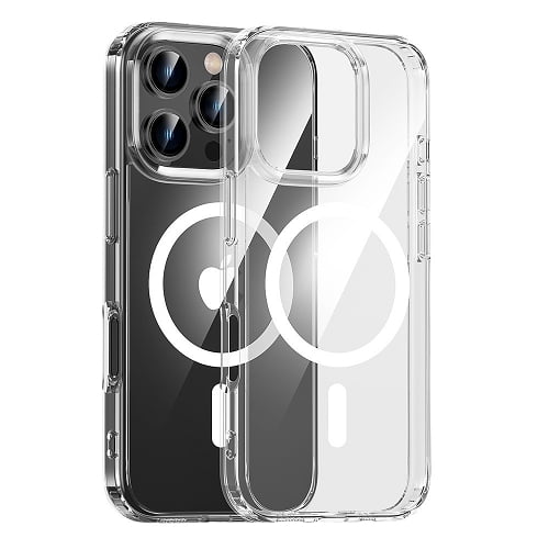 TopSave Étui Magnétique Hybride Compatible avec MagSafe, Protectrice, Résistante aux Rayures, Série Classique, Transparente pour iPhone 16 Pro 6,3 Pouces
